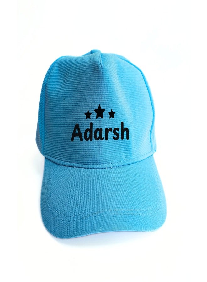 Gogirgit Custom Cap for Kids, Small Cap with Child Name Printed, Girls and Boys 3-12 Years (Blue) - Image 1